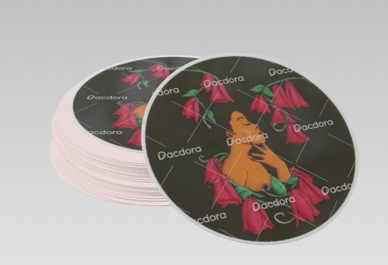 Exotic Flower Lapageria Waterproof Circular Vinyl Sticker 38mm 62mm