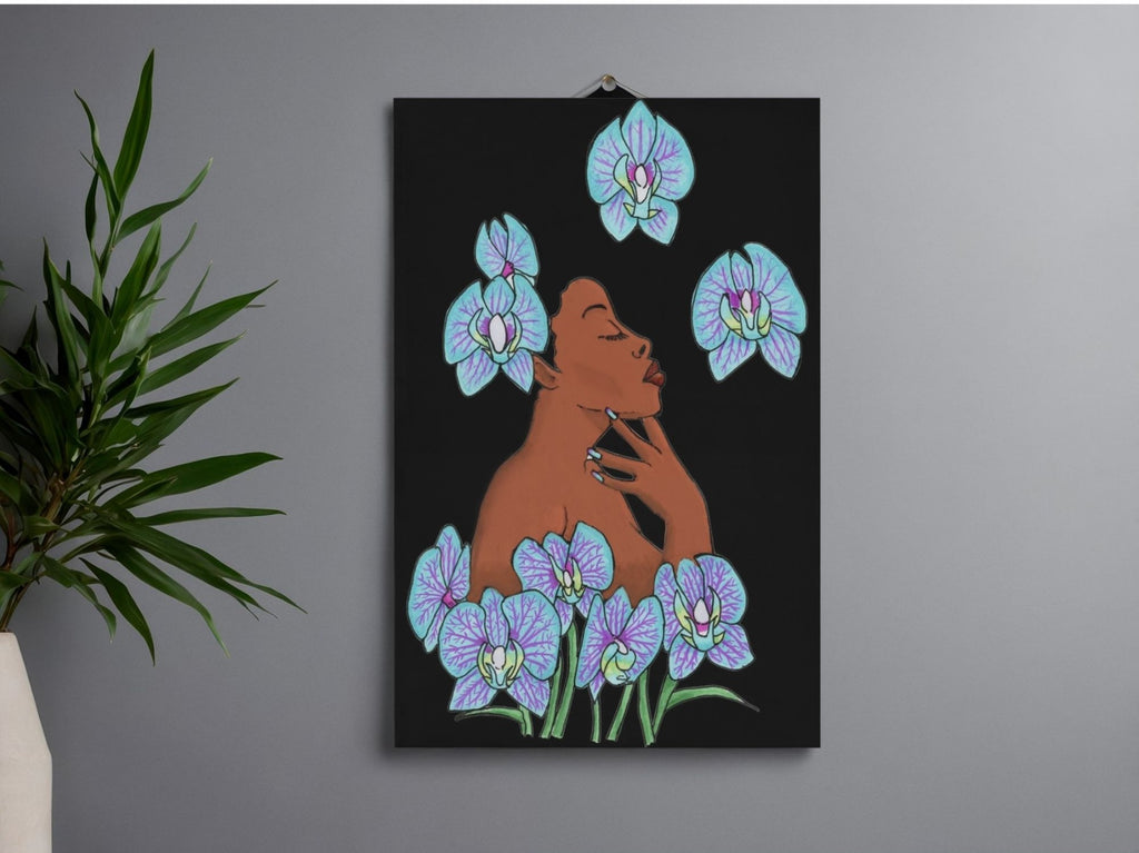 Exotic Flower Orchids Print Matte Card A5 A4 A3 Portrait