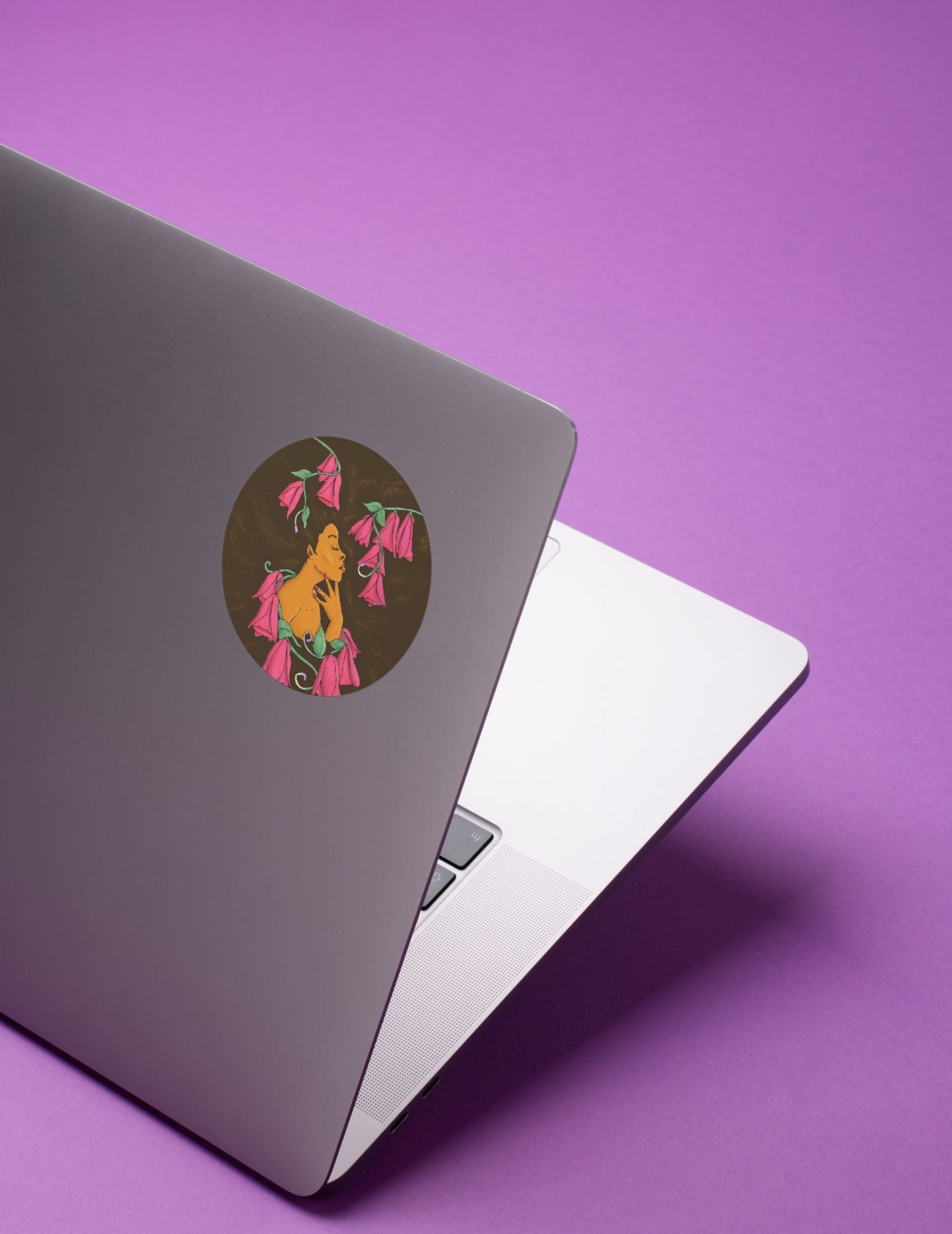 Exotic Flower Lapageria Waterproof Circular Vinyl Sticker 38mm 62mm